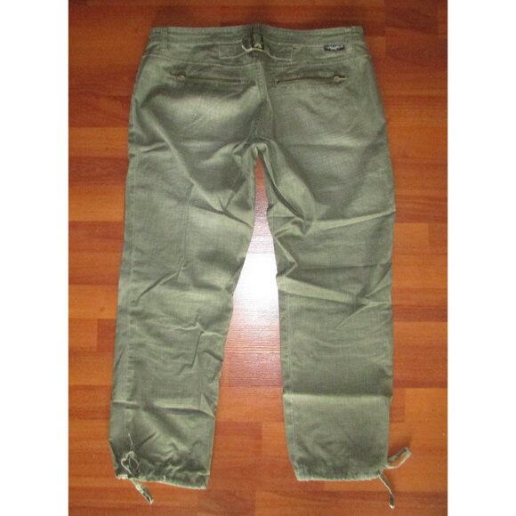 RAMPAGE Olive Cargo Capri Pants - Sz 13 - Picture 8 of 10